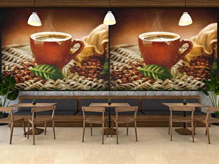 Fincanda Kahve Duvar Kağıdı Baskı