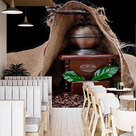 Kahve Öğütme Makinesi Cafe Duvar Kağıdı Baskı