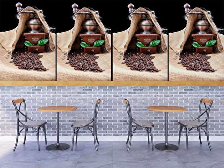 Kahve Öğütme Makinesi Cafe Duvar Kağıdı Baskı