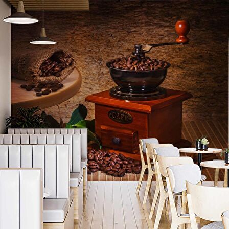 Kahve Öğütme Makinesi Cafe Duvar Kağıdı Baskı