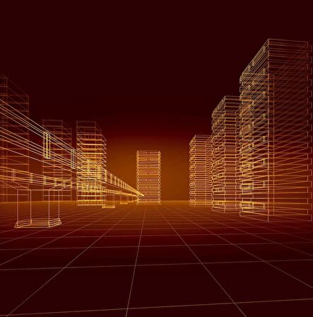 Apartman Çizimi Emlak ve Gayrimenkul Duvar Kağıdı Baskı