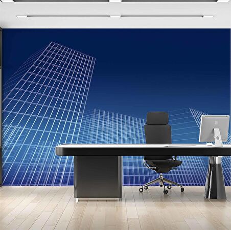 Soyut Bina Emlak ve Gayrimenkul Duvar Kağıdı Baskı