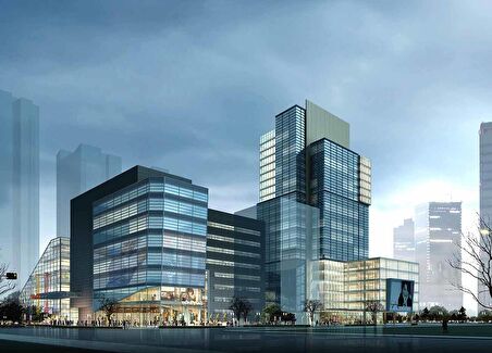 Camlı Bina Emlak ve Gayrimenkul Duvar Kağıdı Baskı