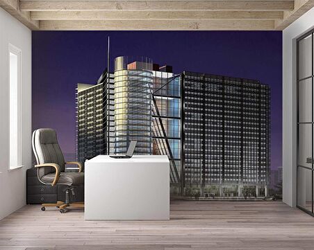 İnşaat Projesi Emlak ve Gayrimenkul Duvar Kağıdı Baskı