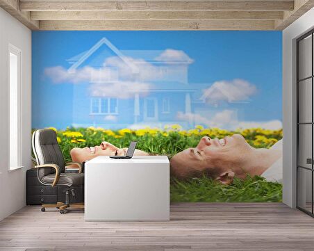 Mutlu Aile Gayrimenkul Emlak ve Gayrimenkul Duvar Kağıdı Baskı