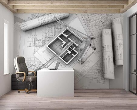 Mimari Apartman Gayrimenkul Emlak ve Gayrimenkul Duvar Kağıdı Baskı