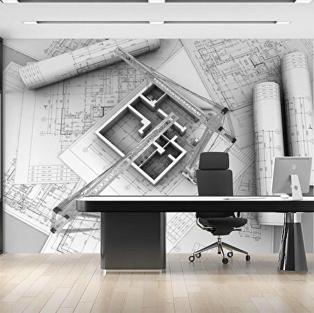 Mimari Apartman Gayrimenkul Emlak ve Gayrimenkul Duvar Kağıdı Baskı