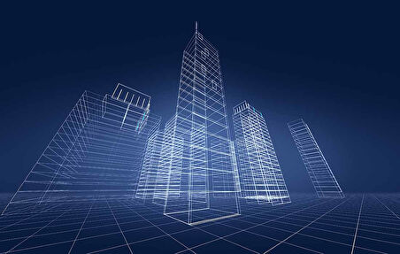 Soyut Bina Projesi Gayrimenkul Emlak ve Gayrimenkul Duvar Kağıdı Baskı