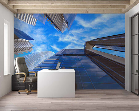 Apartman Gökyüzü Gayrimenkul Emlak ve Gayrimenkul Duvar Kağıdı Baskı