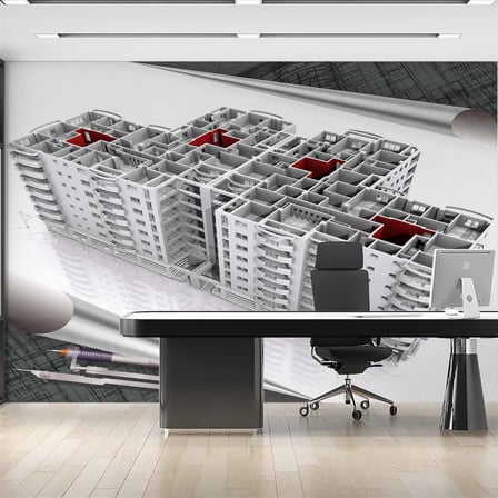 Mimari Site Çizimi Gayrimenkul Emlak ve Gayrimenkul Duvar Kağıdı Baskı