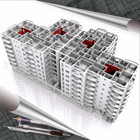 Mimari Site Çizimi Gayrimenkul Emlak ve Gayrimenkul Duvar Kağıdı Baskı