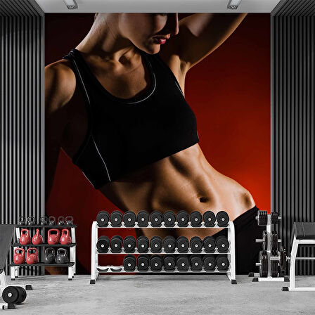 Kadın Fitness Spor Salonu için Duvar Kağıdı
