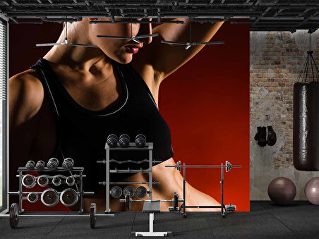 Kadın Fitness Spor Salonu için Duvar Kağıdı