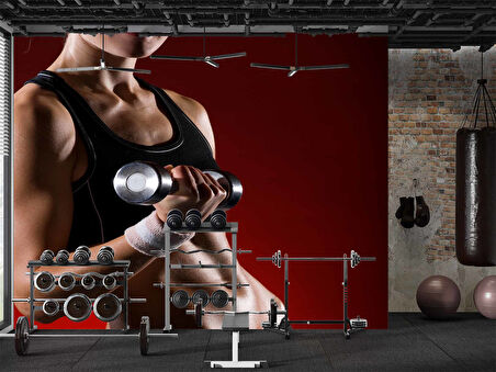 Spor Salonu Güç Temalı Duvar Kağıdı