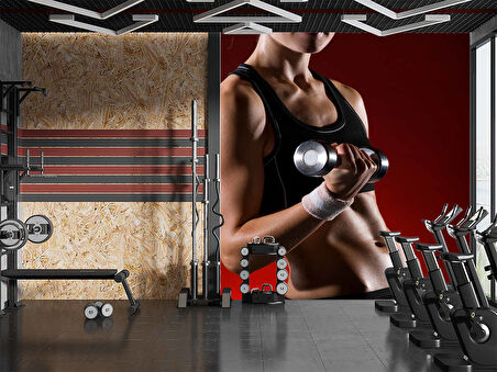 Spor Salonu Güç Temalı Duvar Kağıdı