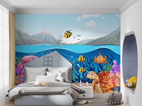 Deniz Altı Balık Duvar Kağıdı Baskı
