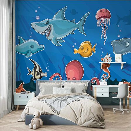 Deniz Altı Dünyası Duvar Kağıdı Baskı