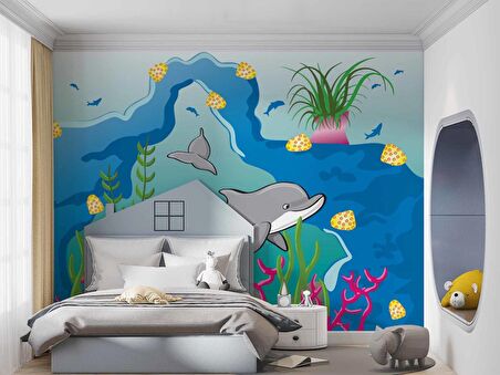 Deniz Altı Dünyası Duvar Kağıdı Baskı