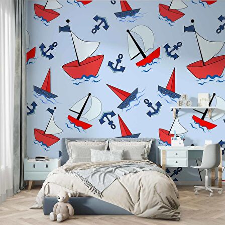 Denizci Çocuk Odası Duvar Kağıdı Baskı