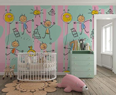 Tatil Çocuk Çocuk Odası Duvar Kağıdı Baskı