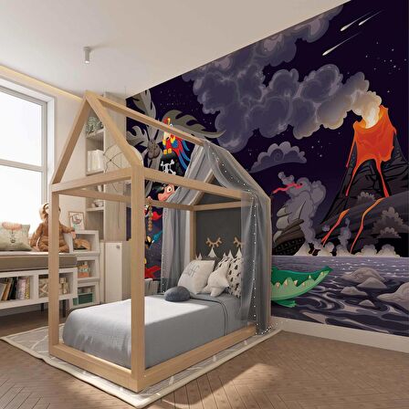 Korsan Adası Gece Çocuk Odası Duvar Kağıdı Baskı