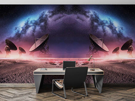 Uzay Uydu Temalı Duvar Kağıdı