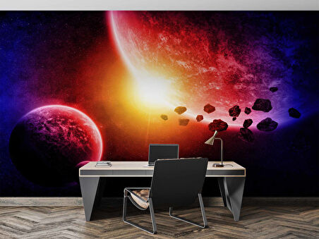 Uzay Gezegen Temalı Duvar Kağıdı