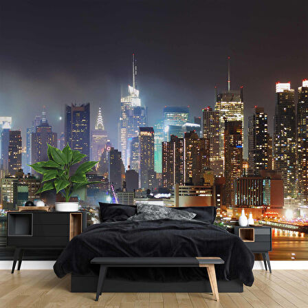 Gece New York Manzarası Duvar Kağıdı
