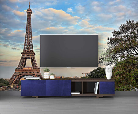 Fransa Paris Eyfel Kulesi Manzarası Duvar Kağıdı Baskı