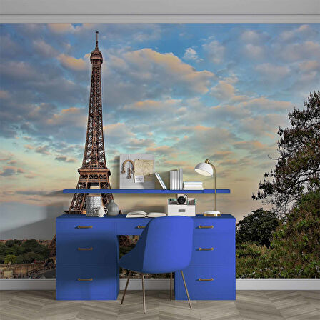 Fransa Paris Eyfel Kulesi Manzarası Duvar Kağıdı Baskı