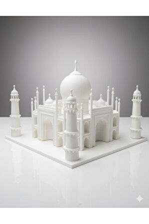 Mimari Harikası: 3D Baskı Taj Mahal Maketi - Dekoratif Heykel - 20 cm