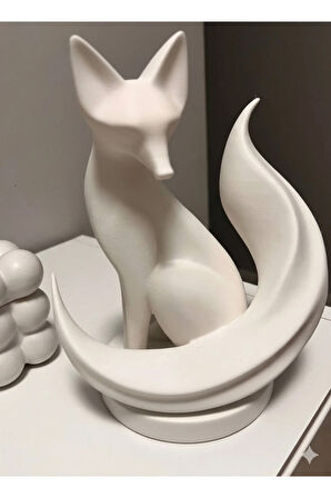 Zarif Tilki Heykeli 3D baskı 15 cm