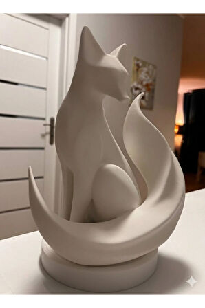 Zarif Tilki Heykeli 3D baskı 15 cm