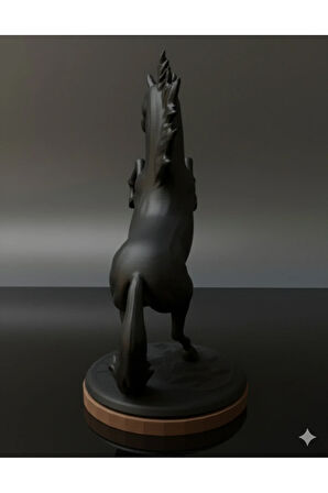 Ateşli Rüzgar | Şahlanan At Heykeli - 21 cm Özel 3D Baskı Sanatı (PLA)