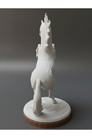 Ateşli Rüzgar | Şahlanan At Heykeli - 21 cm Özel 3D Baskı Sanatı (PLA)