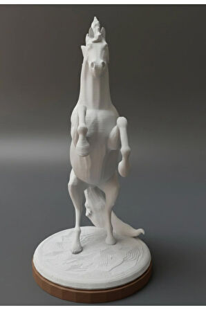 Ateşli Rüzgar | Şahlanan At Heykeli - 21 cm Özel 3D Baskı Sanatı (PLA)