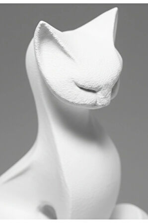 Zarif Kedi - Minimalist Heykel - 11 cm - 3D Baskı