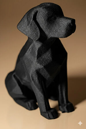 Labrador Figürü | 10 cm | Labrador Geometrik Masaüstü Dekorasyon | 3D Baskı Sanatı