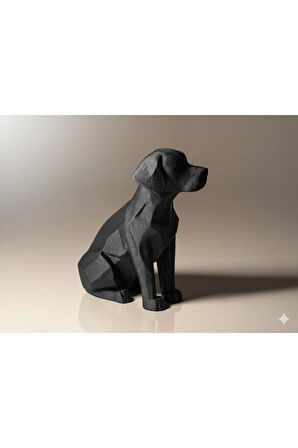 Labrador Figürü | 10 cm | Labrador Geometrik Masaüstü Dekorasyon | 3D Baskı Sanatı