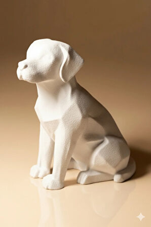 Labrador Figürü | 10 cm | Labrador Geometrik Masaüstü Dekorasyon | 3D Baskı Sanatı