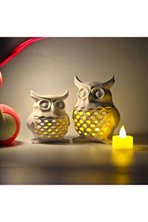 Baykuş Tealight Dekoratif Obje