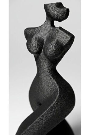 Twist Kadın Figürü Heykeli | Modern Minimalist 3D Baskı Sanat Objesi (12 cm)