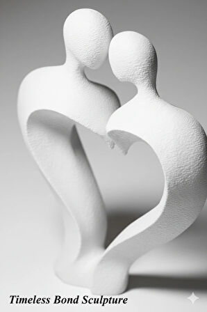 Minimalist Aşk Temalı Sonsuz Bağ Heykeli - 11 cm / 3D Yazıcı Baskısı