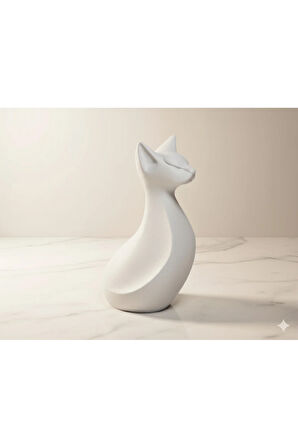 Soyut Kedi Figürü - 16 cm 3D Baskı