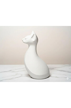 Soyut Kedi Figürü - 16 cm 3D Baskı