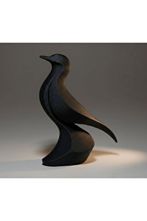 Volantis Minimalist Kuş Heykeli 10 cm - Modern 3D Baskı Dekoratif Biblo