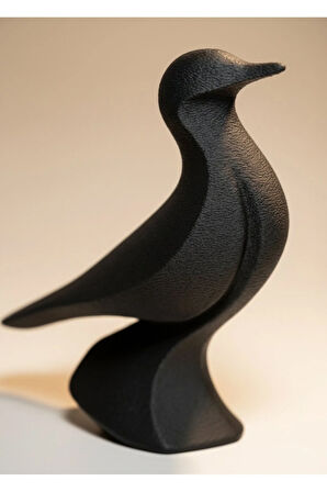 Volantis Minimalist Kuş Heykeli 10 cm - Modern 3D Baskı Dekoratif Biblo