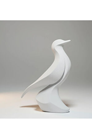 Volantis Minimalist Kuş Heykeli 10 cm - Modern 3D Baskı Dekoratif Biblo