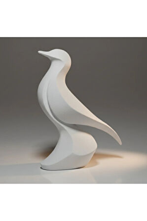 Volantis Minimalist Kuş Heykeli 10 cm - Modern 3D Baskı Dekoratif Biblo