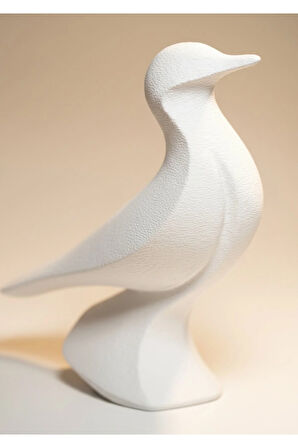 Volantis Minimalist Kuş Heykeli 10 cm - Modern 3D Baskı Dekoratif Biblo
